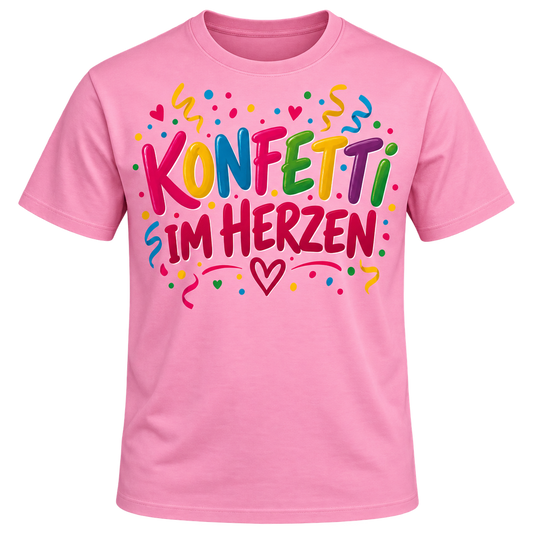 T-Shirt – Konfetti im Herzen – Rosa