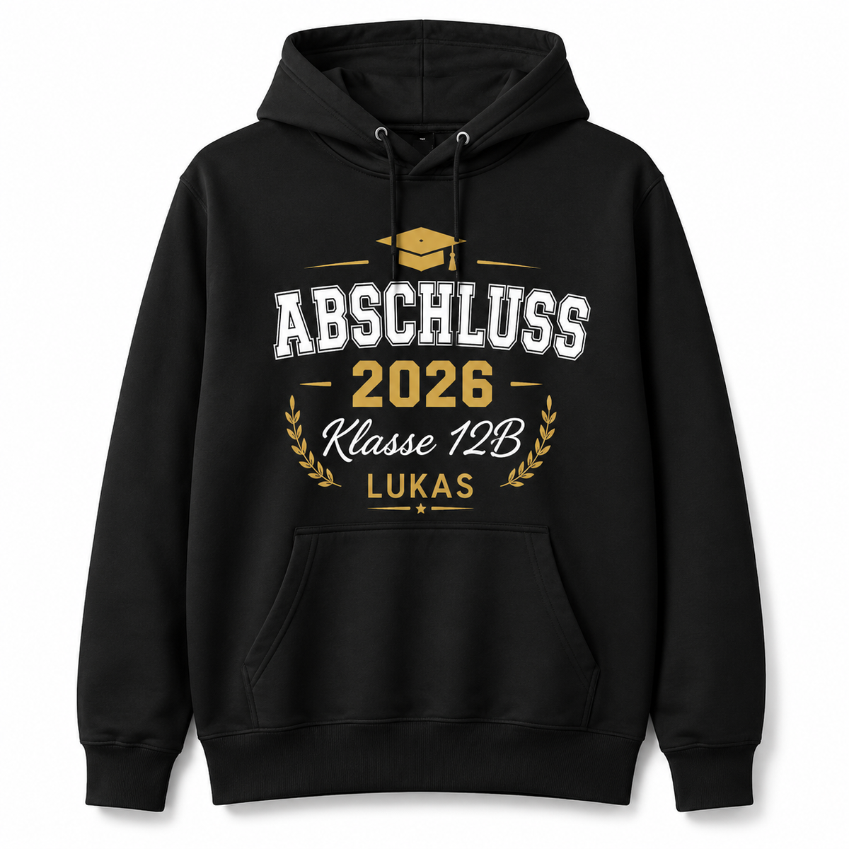 Abschluss Hoodie personalisieren mit Namen Jahrgang und Klasse