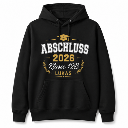 Abschluss Hoodie personalisieren mit Namen Jahrgang und Klasse