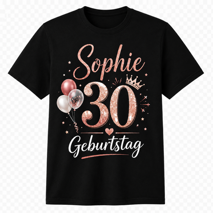 Personalisiertes T-Shirt mit Wunschdruck als professionelles Produktbild