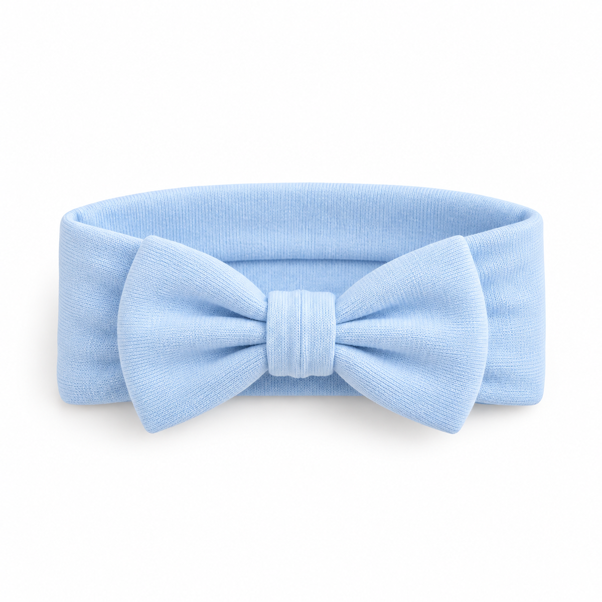 Baby-Stirnband mit Schleife – Hellblau – Produktvisualisierung