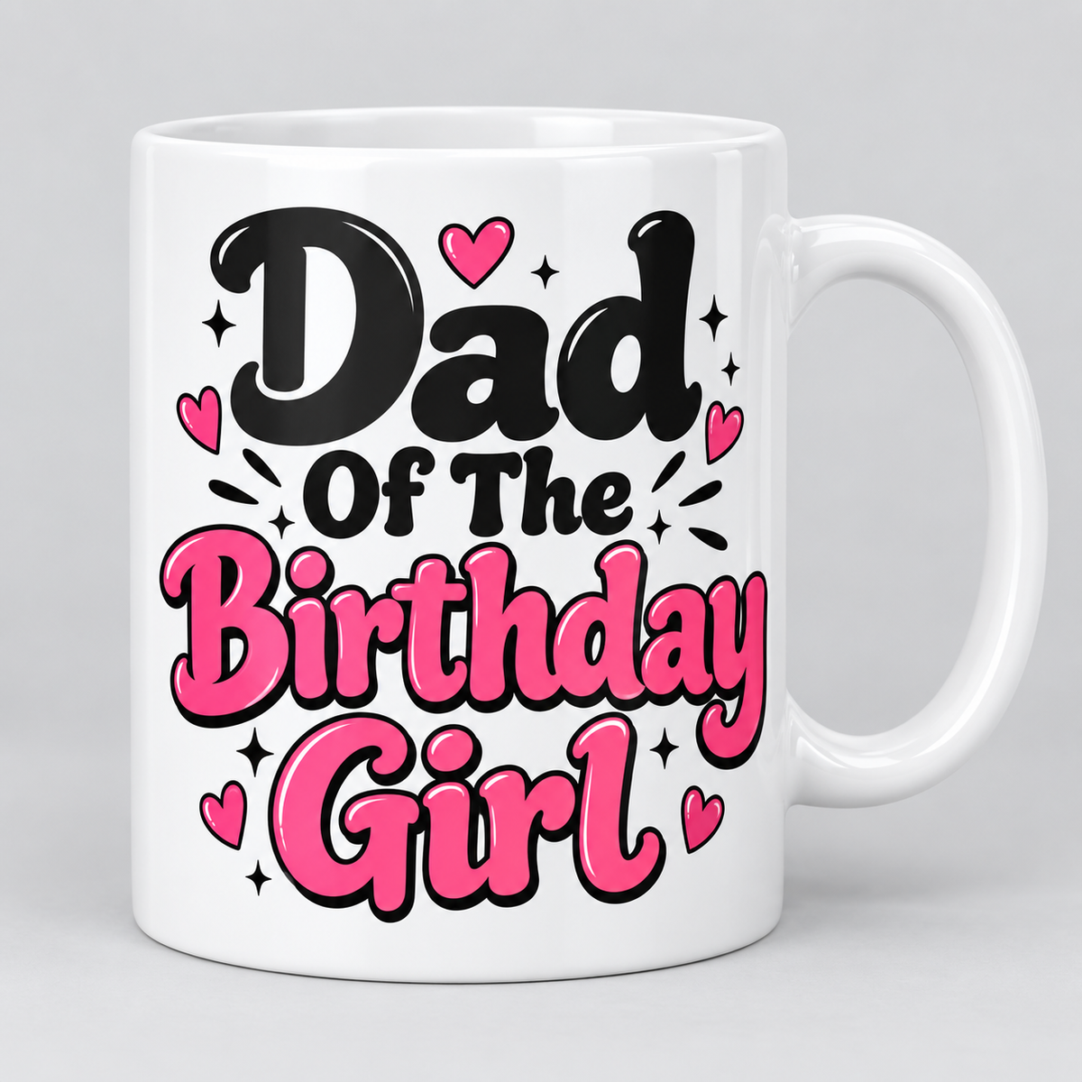 Keramiktasse – Dad Of The Birthday Girl – Produktvisualisierung