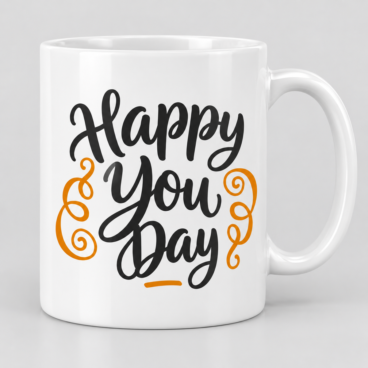 Keramiktasse – Happy You Day – Produktvisualisierung