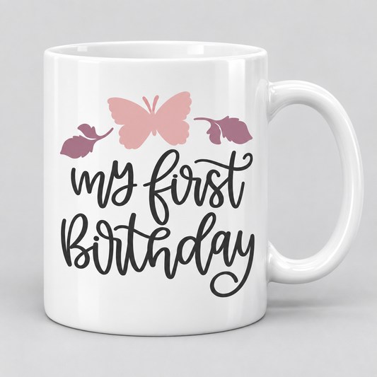 Keramiktasse – My First Birthday – Produktvisualisierung