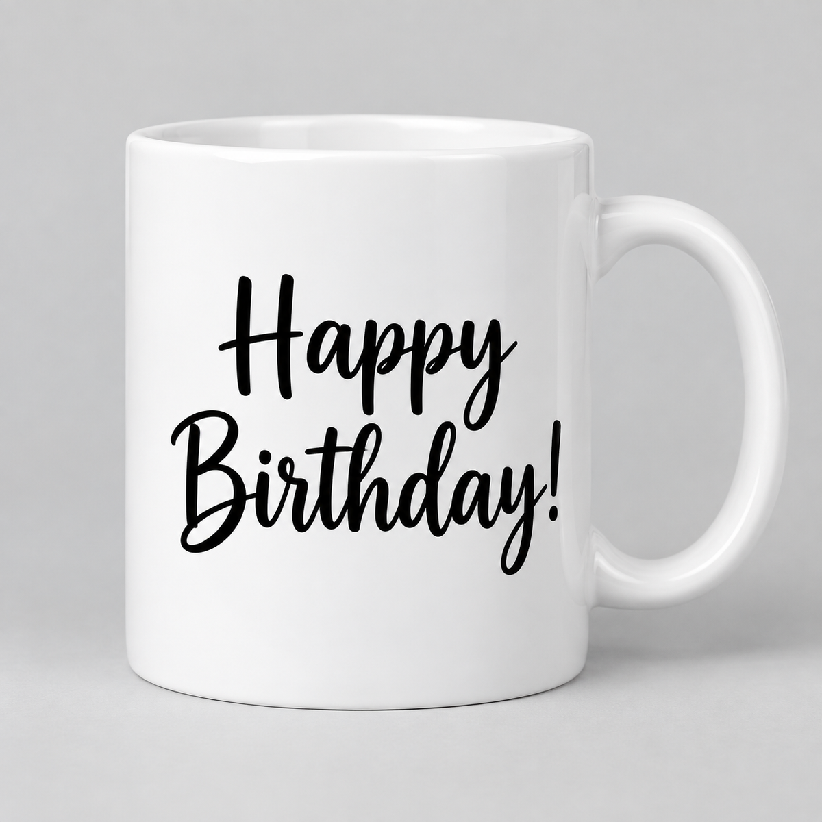 Keramiktasse – Geburtstag Schriftmotiv – Englisch – ohne Blumen, Produktvisualisierung