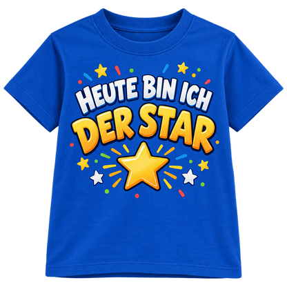 Kinder-T-Shirt – Heute bin ich der Star – Blau