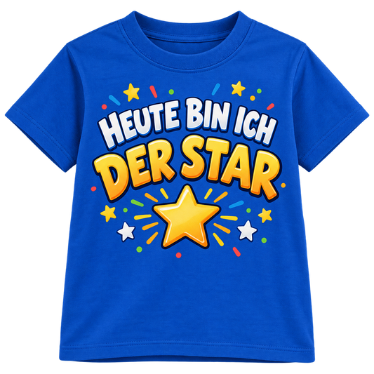 Kinder-T-Shirt – Heute bin ich der Star – Blau
