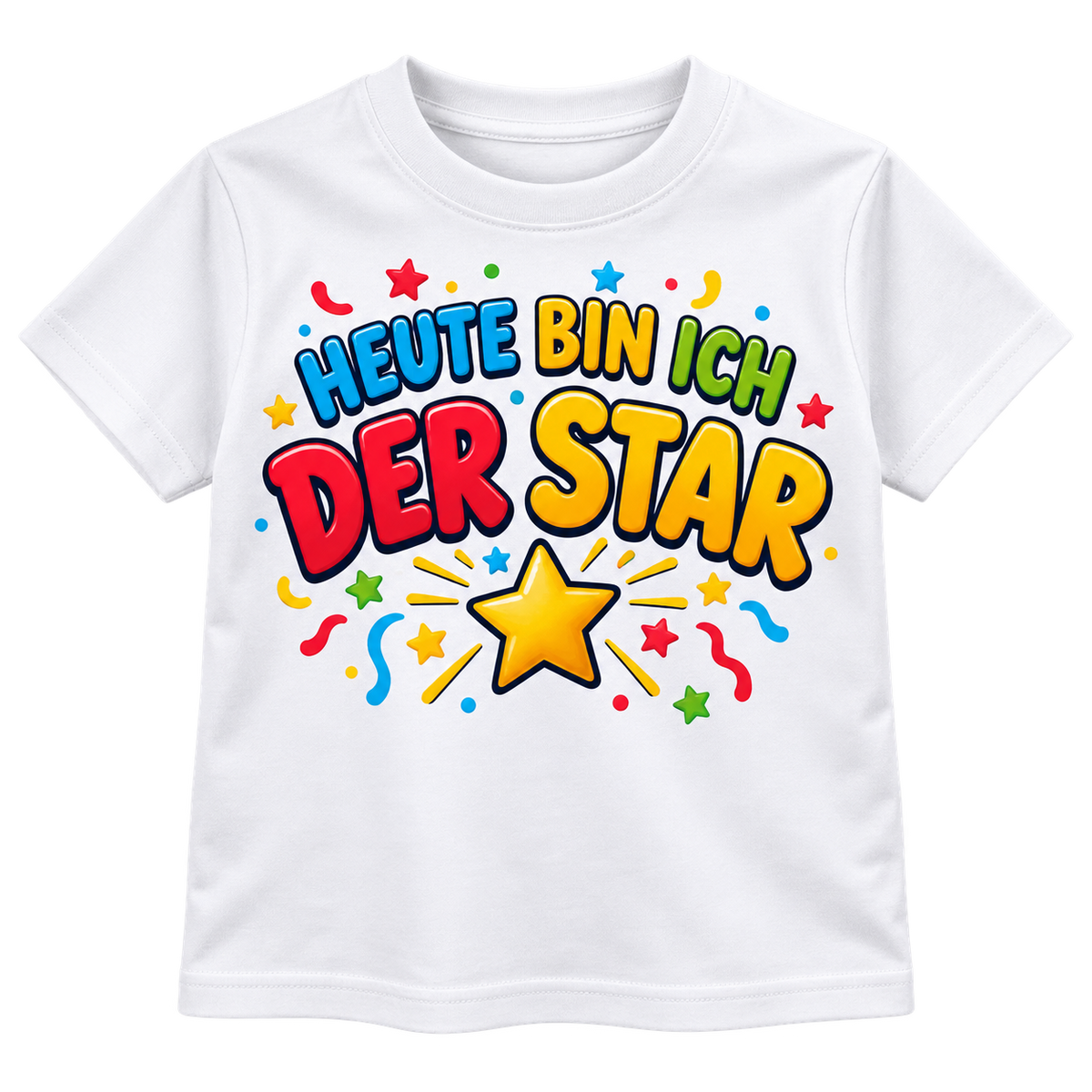 Kinder-T-Shirt – Heute bin ich der Star – Weiß