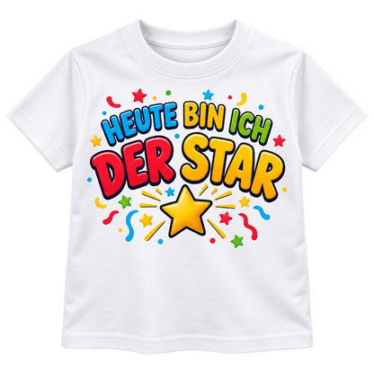 Kinder-T-Shirt – Heute bin ich der Star – Weiß