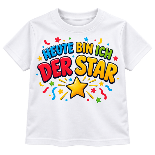 Kinder-T-Shirt – Heute bin ich der Star – Weiß