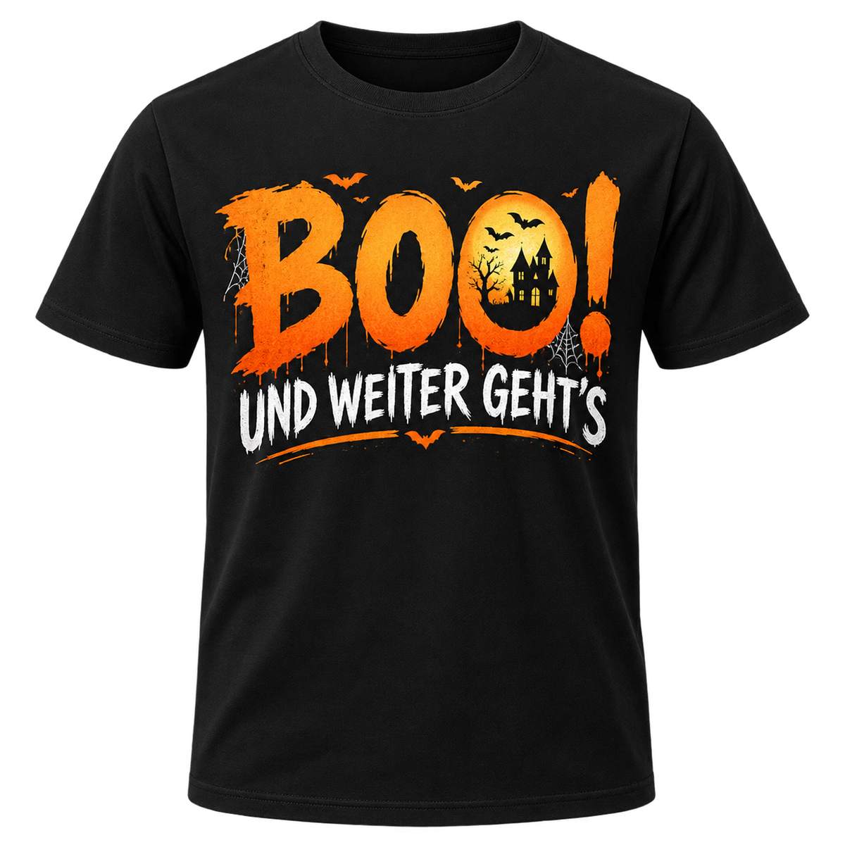T-Shirt – Boo! Und weiter geht’s – Schwarz