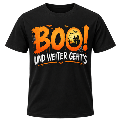 T-Shirt – Boo! Und weiter geht’s – Schwarz