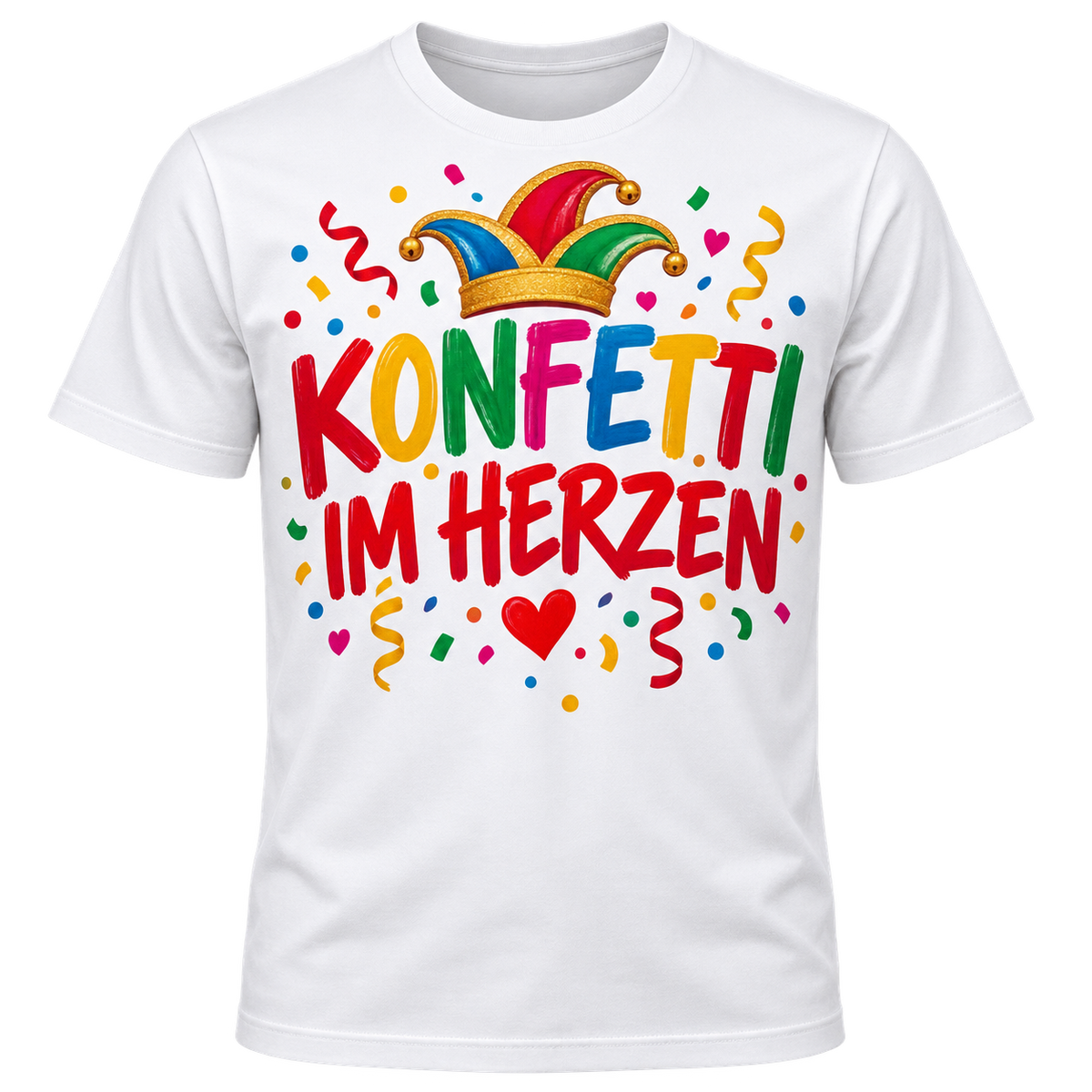 T-Shirt – Konfetti im Herzen – Weiß