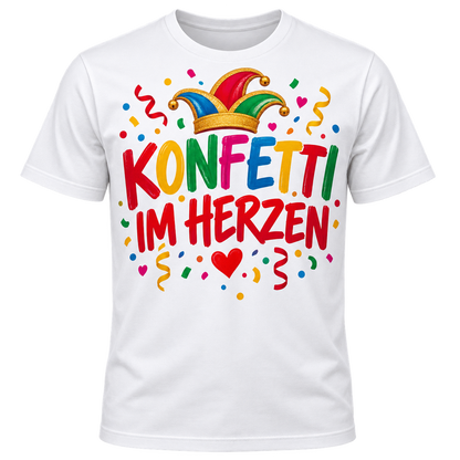 T-Shirt – Konfetti im Herzen – Weiß