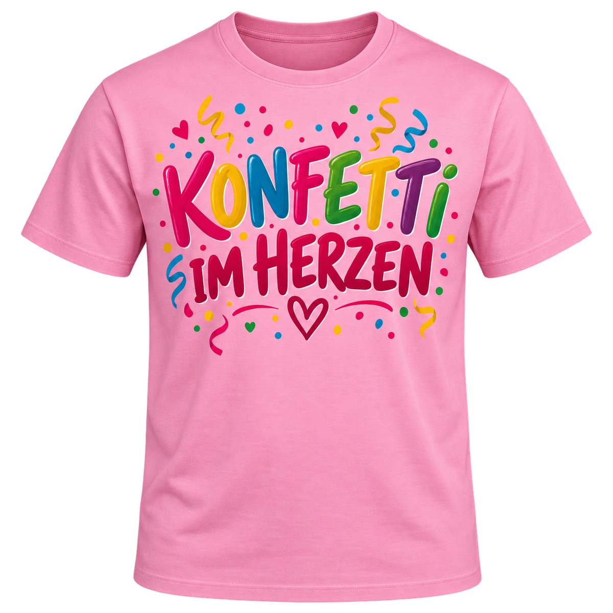 T-Shirt – Konfetti im Herzen – Rosa