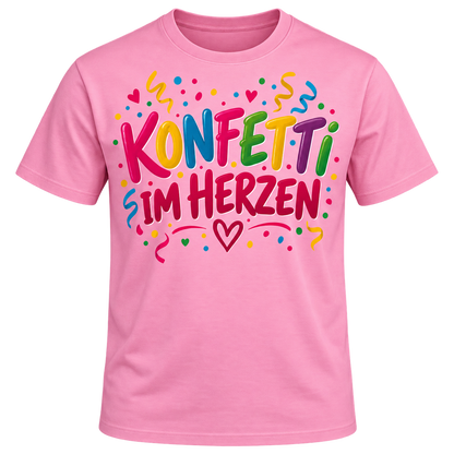 T-Shirt – Konfetti im Herzen – Rosa