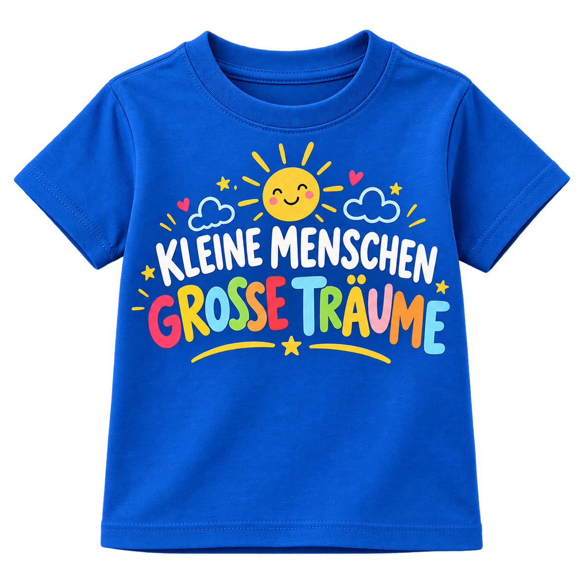 Kinder-T-Shirt – Kleine Menschen, große Träume – Blau