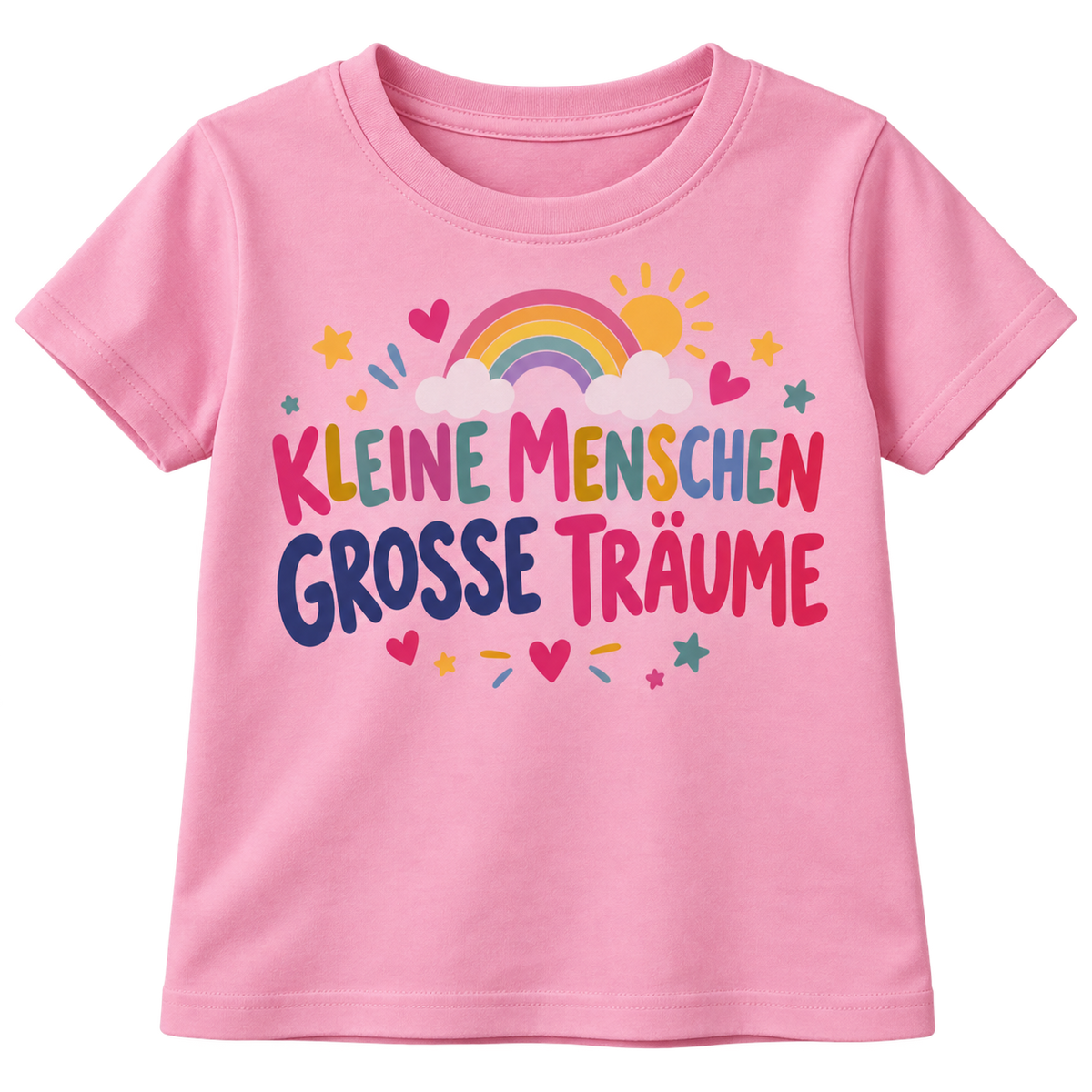 Kinder-T-Shirt – Kleine Menschen, große Träume – Rosa