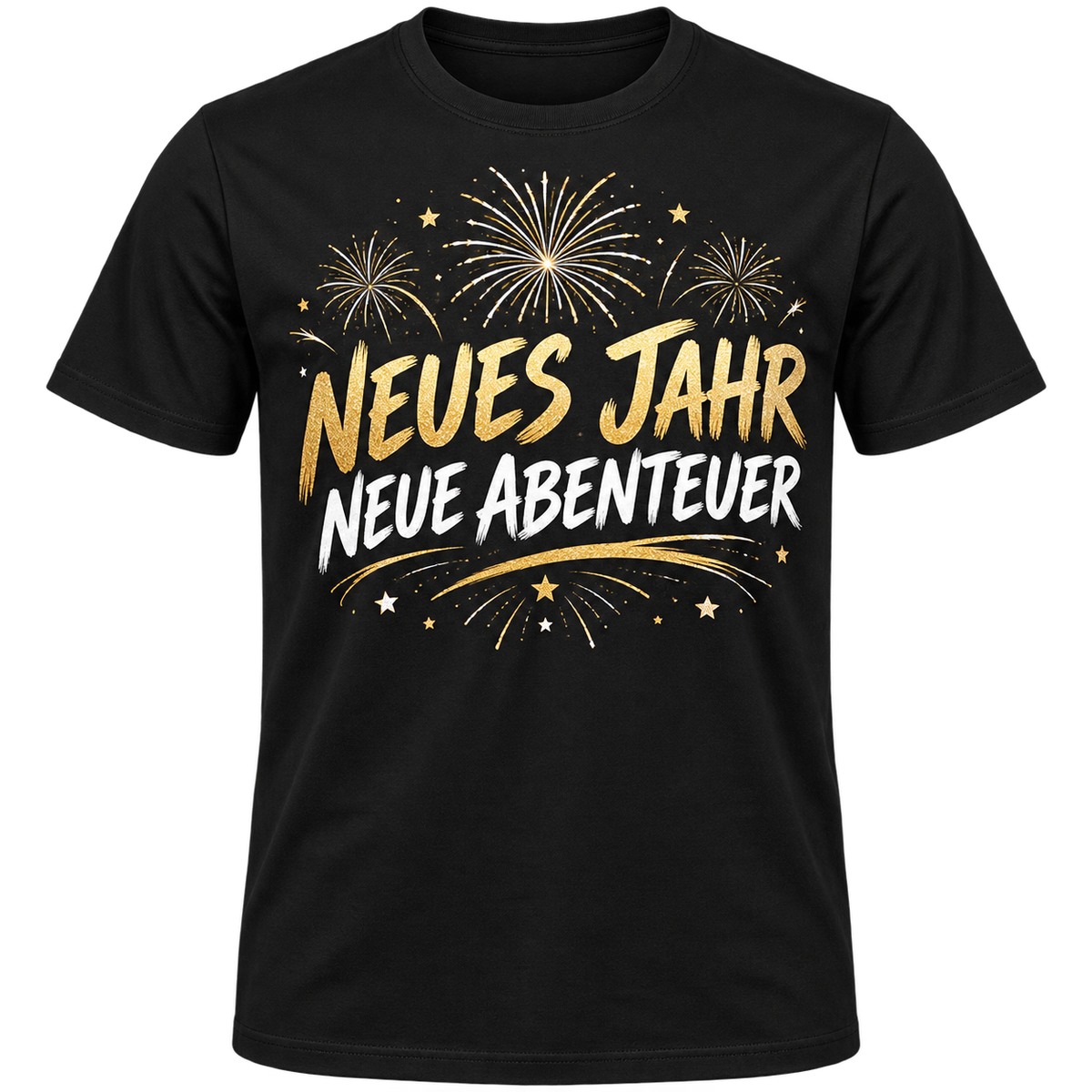 T-Shirt – Neues Jahr, neue Abenteuer – Schwarz