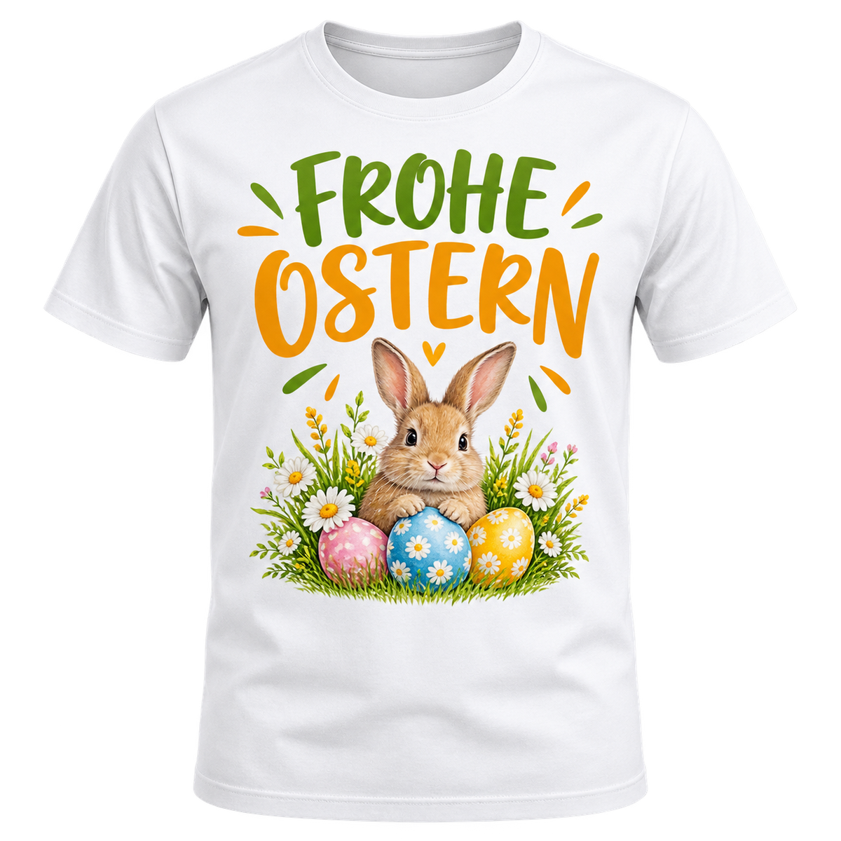 T-Shirt – Frohe Ostern – Weiß