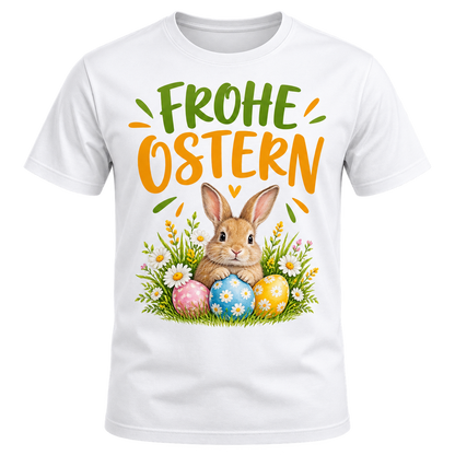 T-Shirt – Frohe Ostern – Weiß