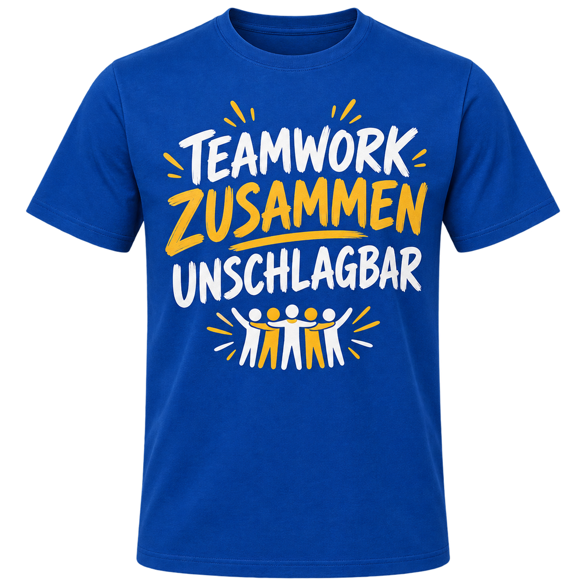 T-Shirt – Teamwork, zusammen unschlagbar – Blau