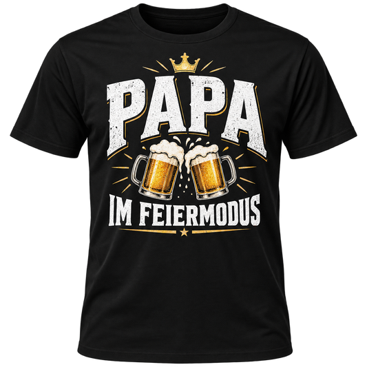 Herren-T-Shirt – Papa im Feiermodus – Schwarz