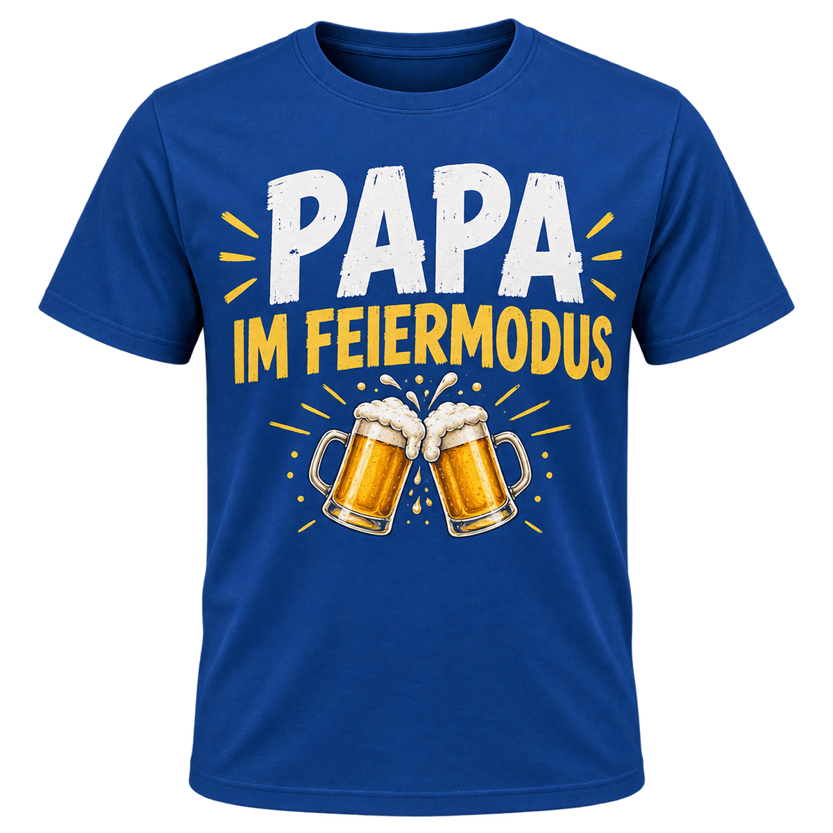 Herren-T-Shirt – Papa im Feiermodus – Blau