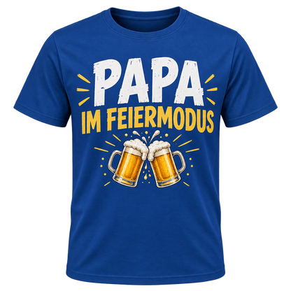 Herren-T-Shirt – Papa im Feiermodus – Blau