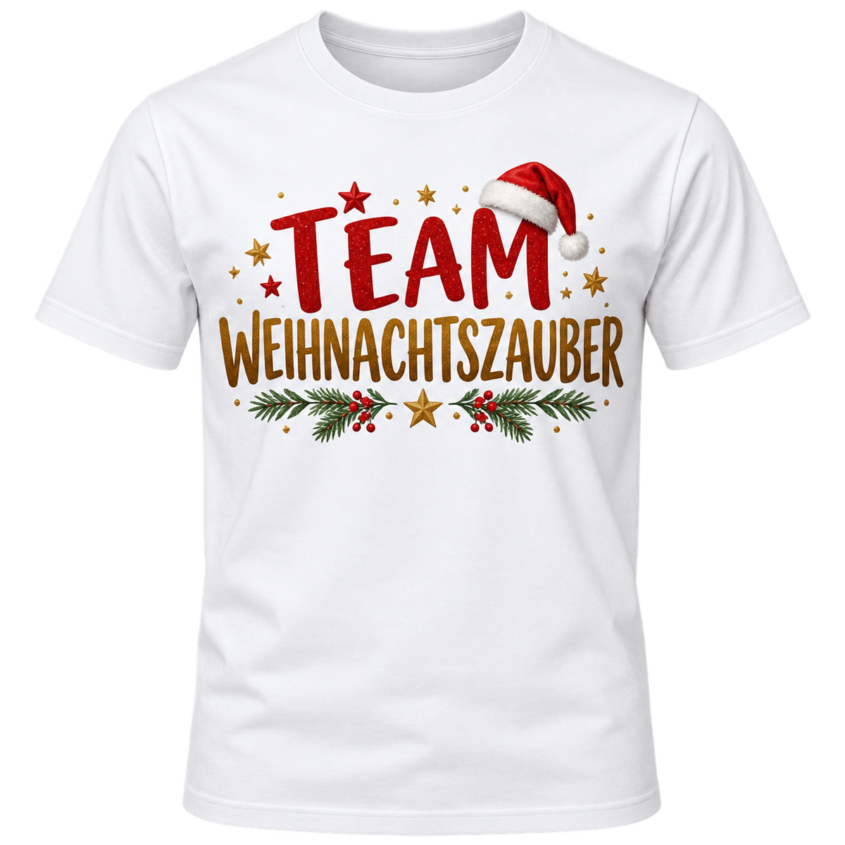 T-Shirt – Team Weihnachtszauber – Weiß