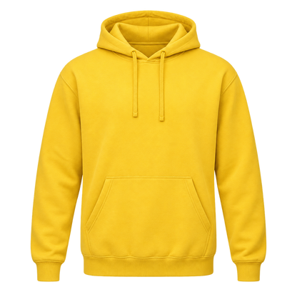 hoodie gelb – Vorderseite