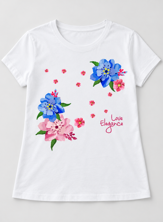 Love Elegance Pink Blue Flowers – Produktvisualisierung