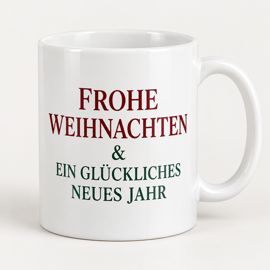 Keramiktasse – Frohe Weihnachten & neues Jahr