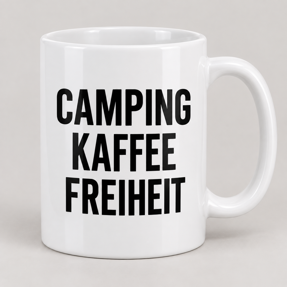 Keramiktasse – Camping, Kaffee, Freiheit