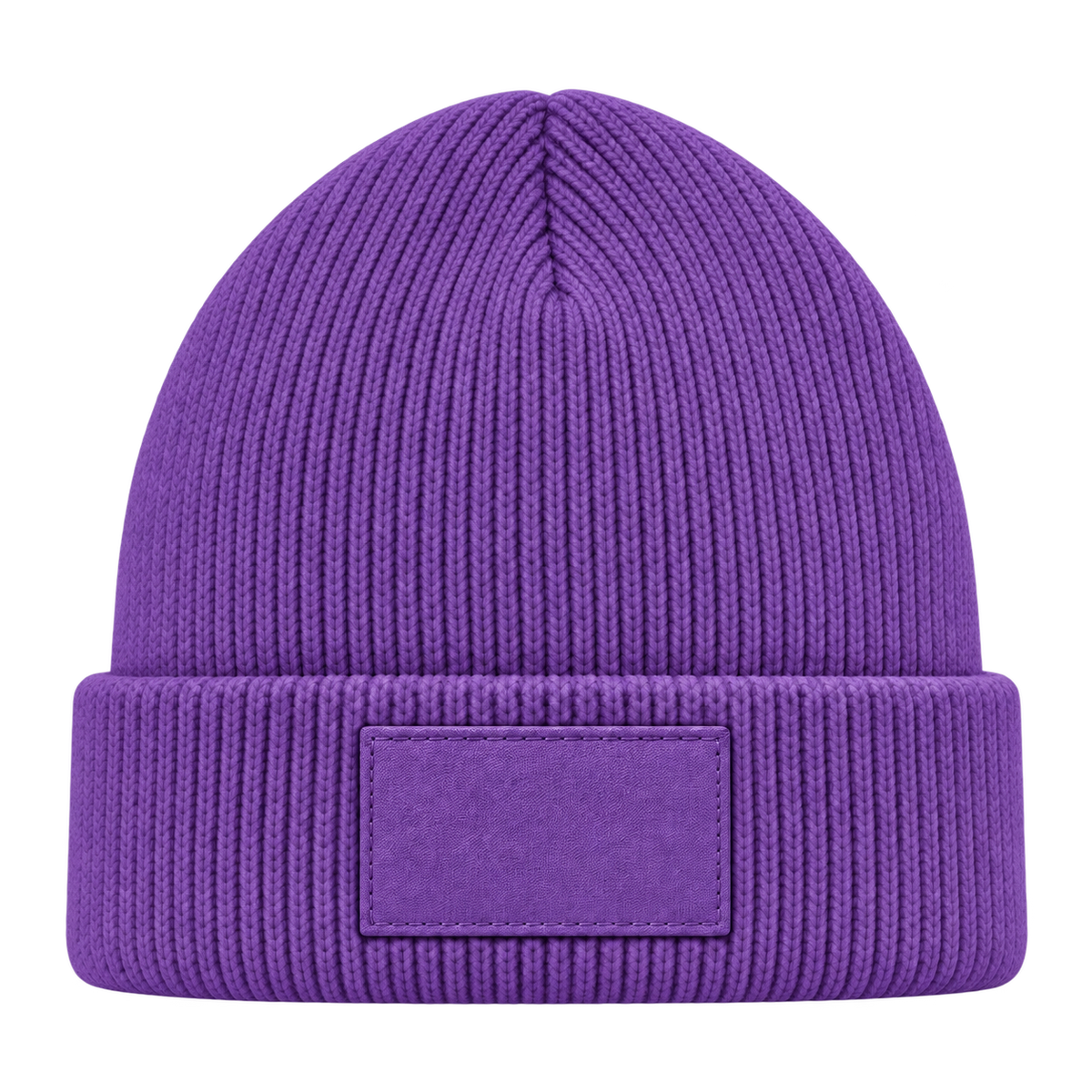 Mütze lila mit gleichfarbigem Patch