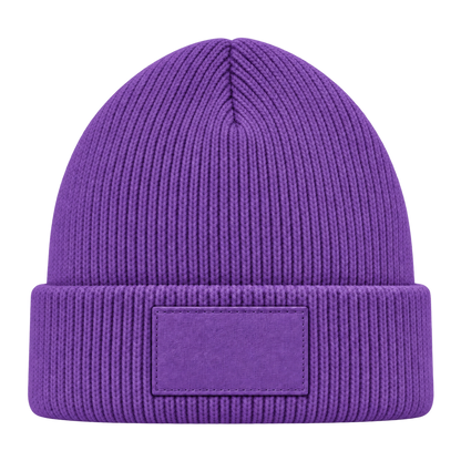 Mütze lila mit gleichfarbigem Patch
