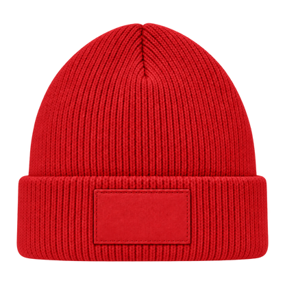 Mütze rot mit gleichfarbigem Patch