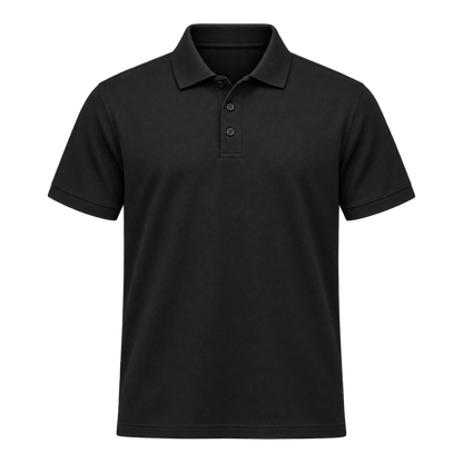 poloshirt schwarz – Vorderseite