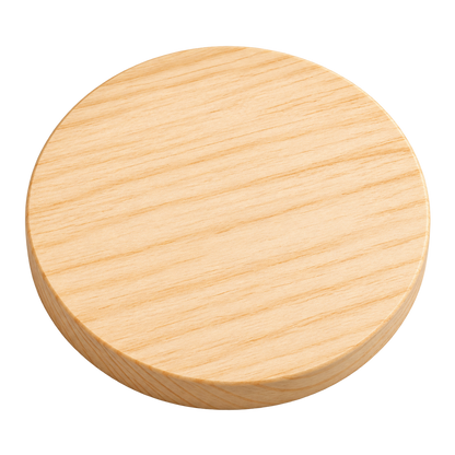 Runder Holz-Untersetzer mit Gravur – 10 cm – Blanko ohne Logo und Motiv, transparenter Hintergrund – Produktvisualisierung