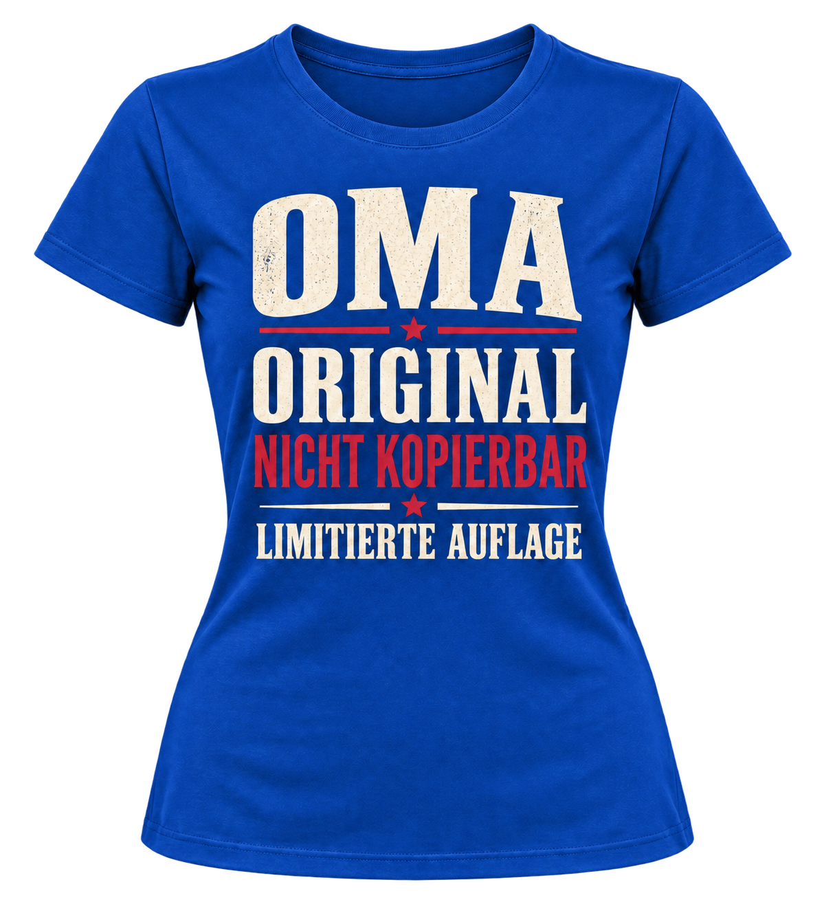 Damen-T-Shirt – OMA – Original, nicht kopierbar – Blau