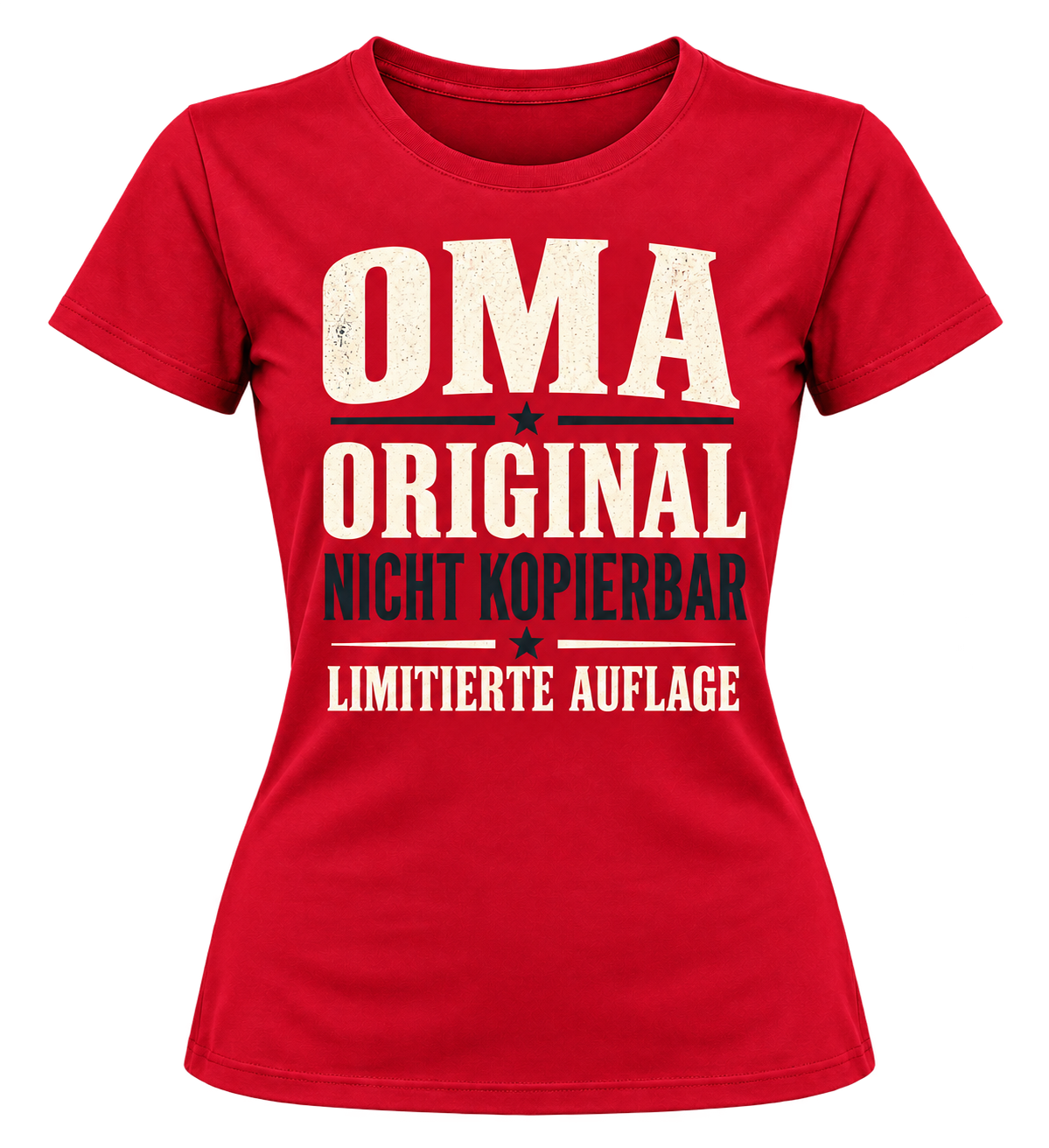 Damen-T-Shirt – OMA – Original, nicht kopierbar – Rot