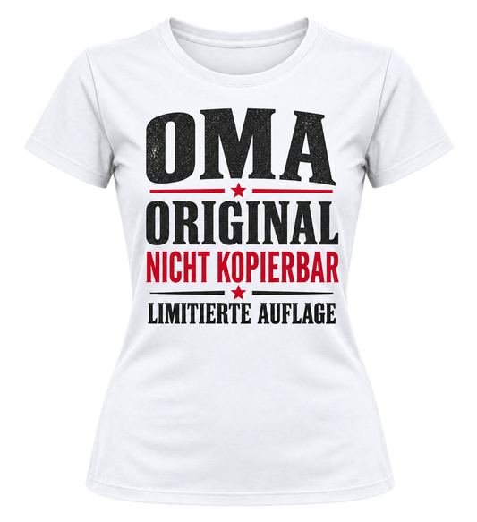 Damen-T-Shirt – OMA – Original, nicht kopierbar – Weiß