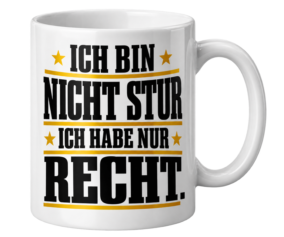 Tasse – Ich bin nicht stur – ich habe nur recht – Produktvisualisierung