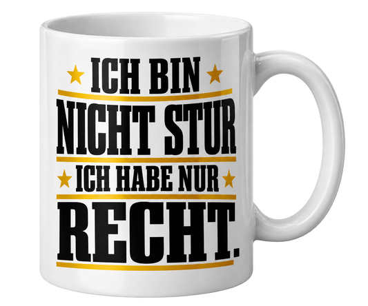 Tasse – Ich bin nicht stur – ich habe nur recht – Produktvisualisierung