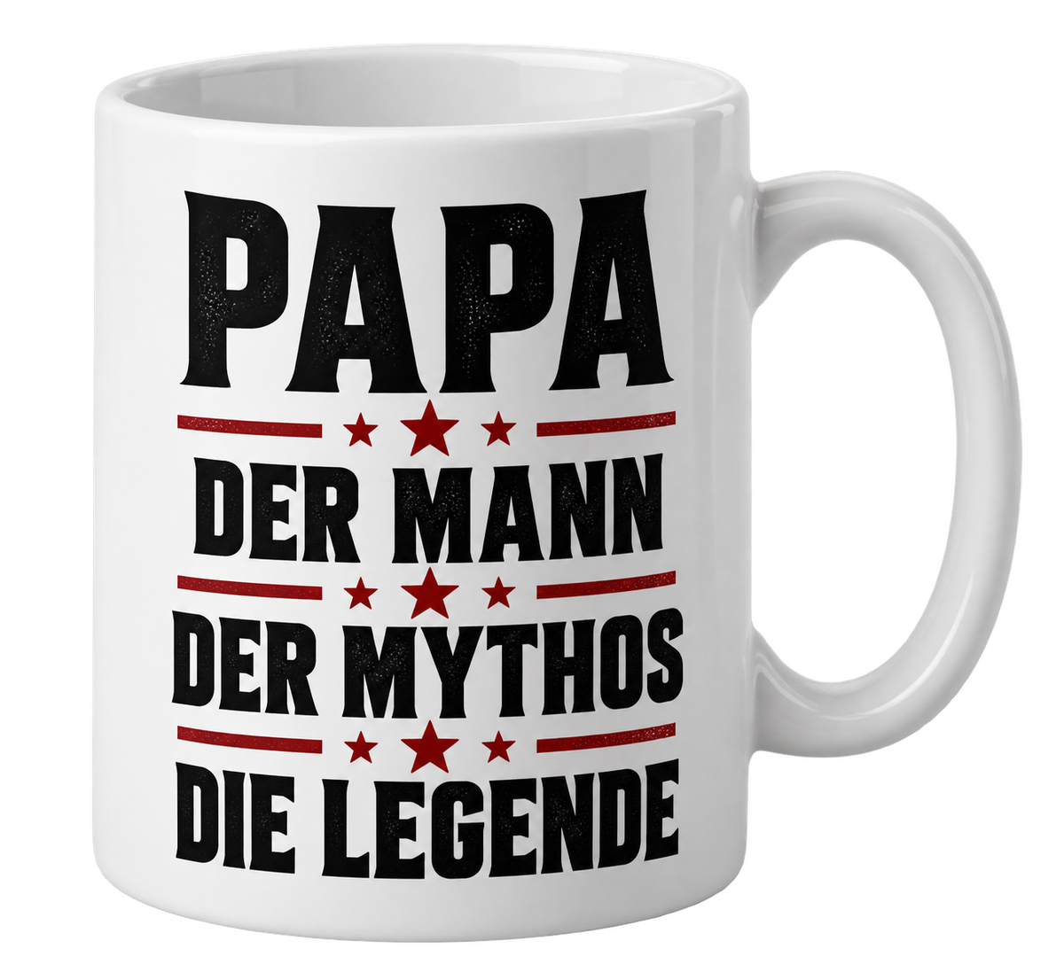 Tasse – PAPA – Der Mann. Der Mythos. Die Legende. – Produktvisualisierung