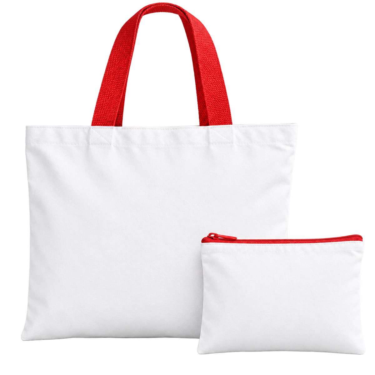 Taschenset personalisieren – farbige Henkel – Blanko ohne Logo und Motiv, transparenter Hintergrund – Produktvisualisierung
