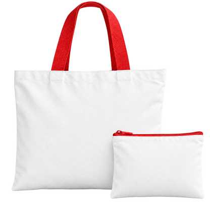 Taschenset personalisieren – farbige Henkel – Blanko ohne Logo und Motiv, transparenter Hintergrund – Produktvisualisierung