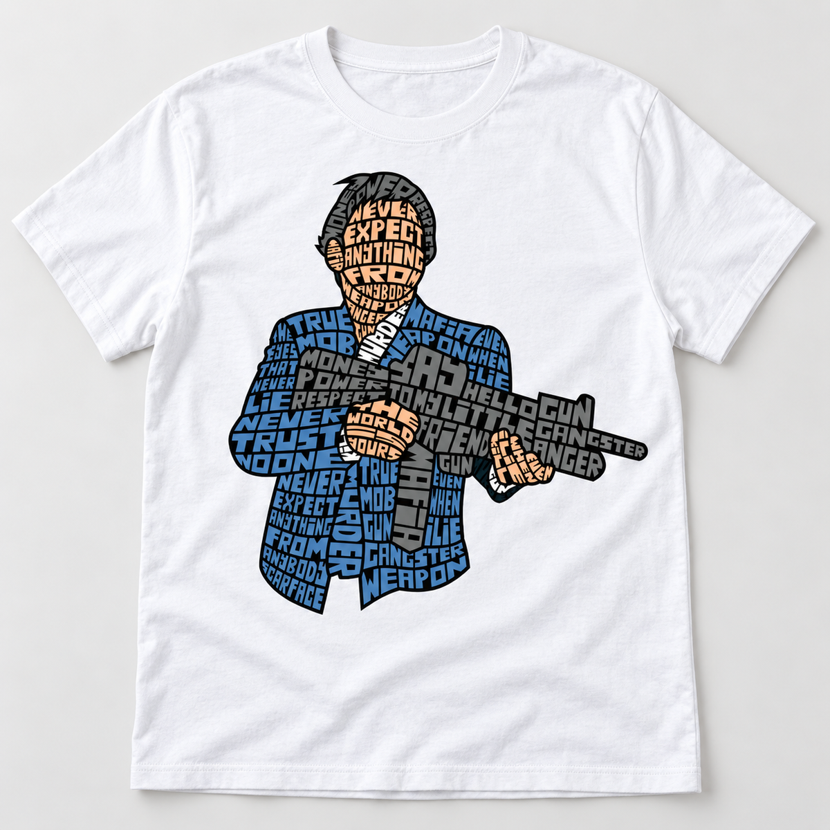 Mafia T-Shirt – Weiß – Produktvisualisierung