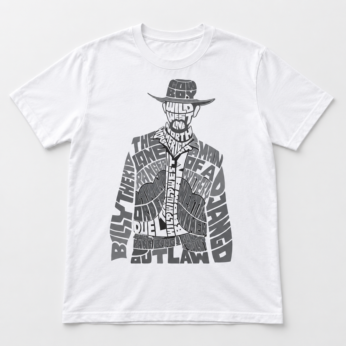 Cowboy T-Shirt – Weiß – Produktvisualisierung