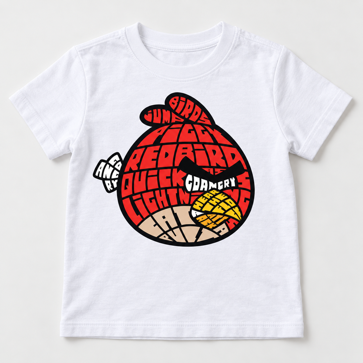 Bird With Anger T-Shirt – Weiß – Produktvisualisierung
